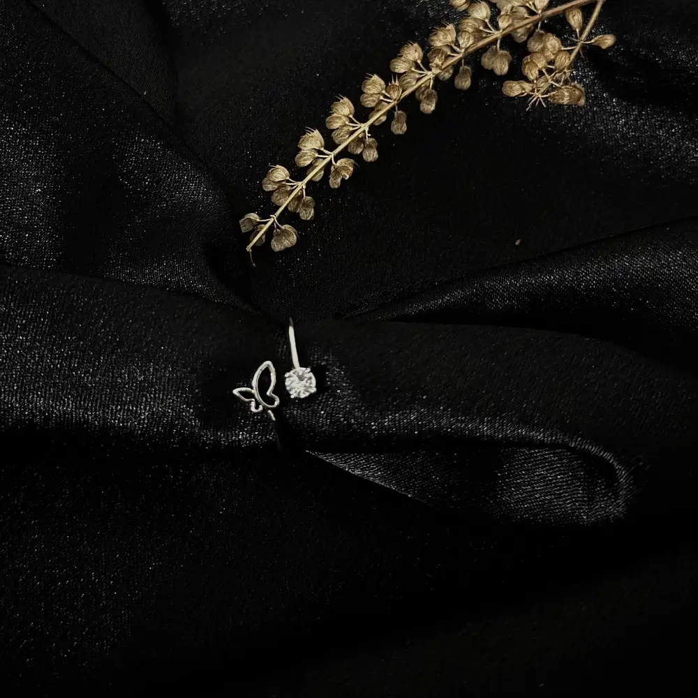 Butterfly Outline Adjustable Ring